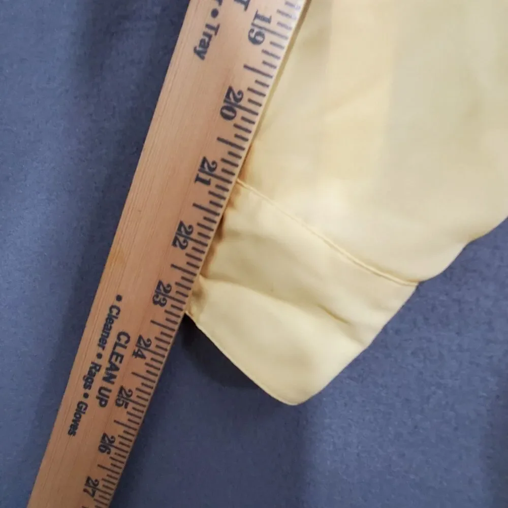 Olivia Button Down Shirt Womens Size M Yellow Cotton Blend